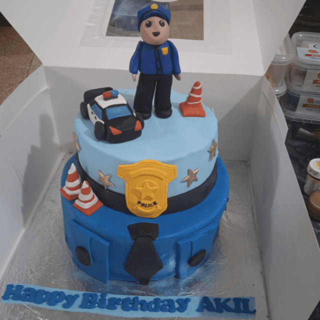 Traffic Police Theme Cake
