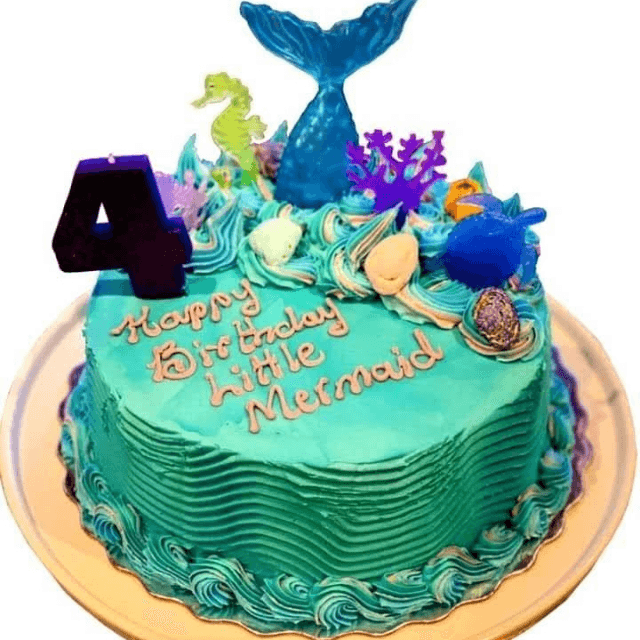 Mermaid Theme Birthday Cake