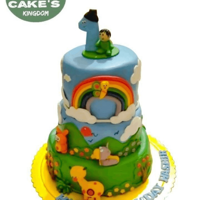 Jungle Animals Theme Cake