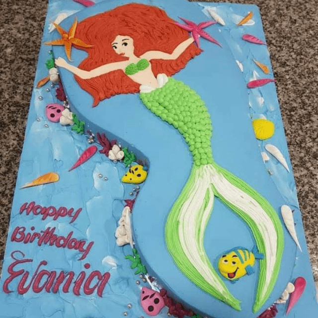 Mermaid Theme Birthday Cake