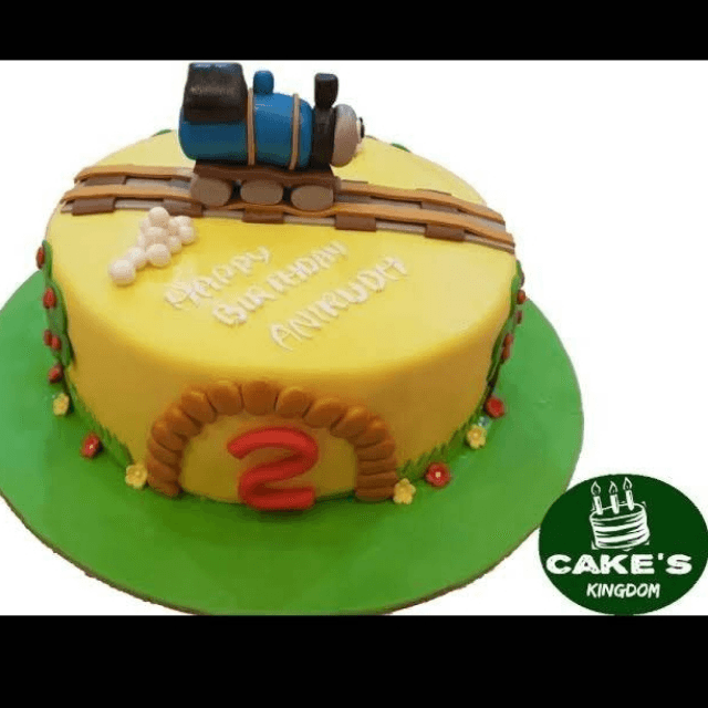 Engine Theme Birthday Cake