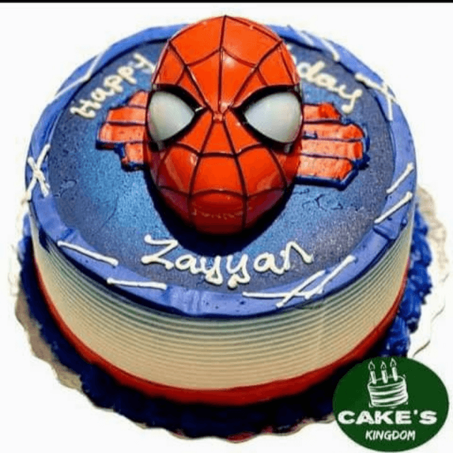Spiderman Theme Birthday Cake