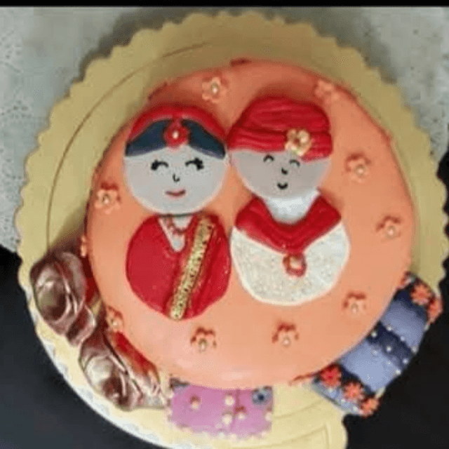 Bride And Groom Wedding Cake