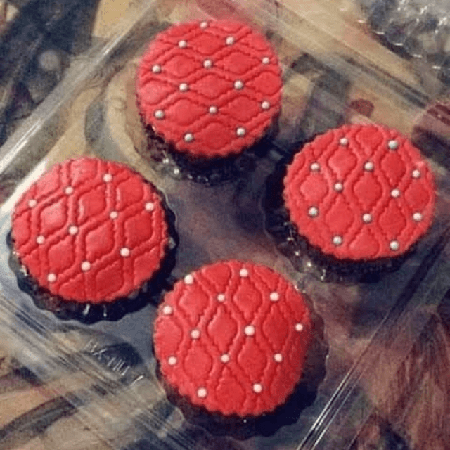 Red Decorated Cupcakes