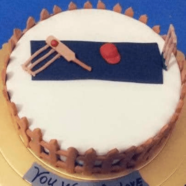 Cricket Theme Cake
