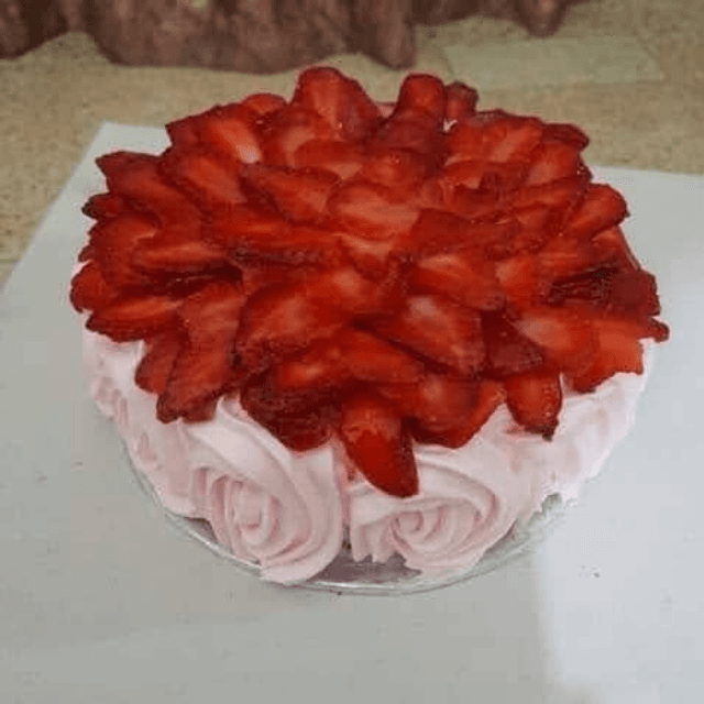 Floral Strawberry Cheesecake