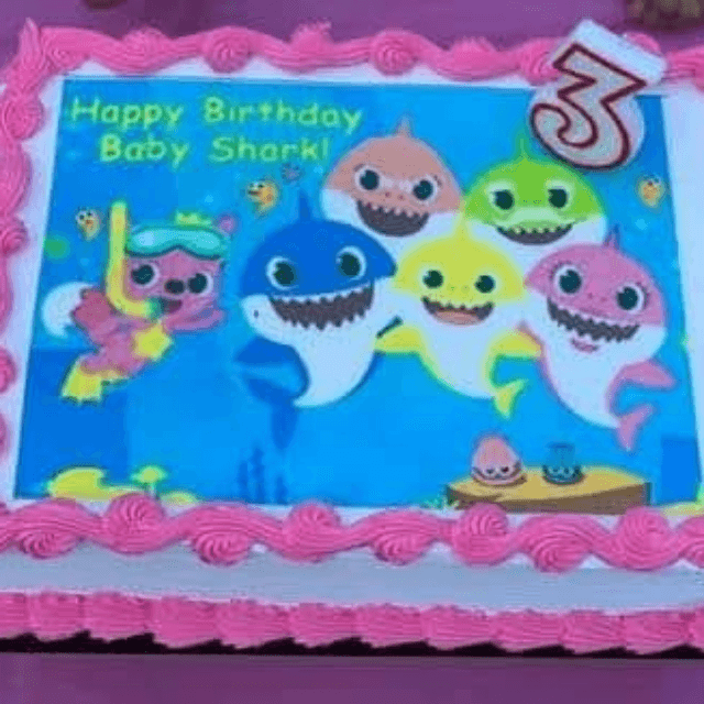 Baby Shark Theme Cake
