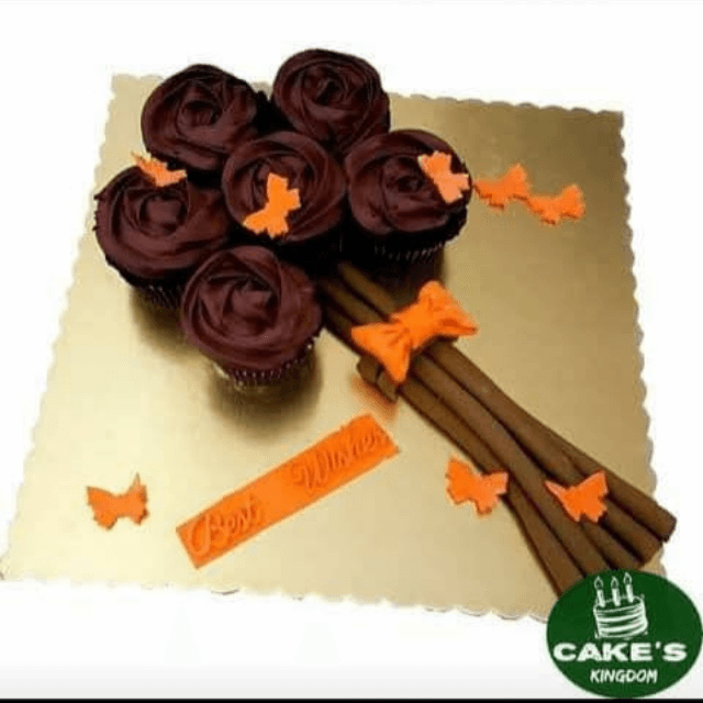 Chocolate Flower Bunch Cupcakes