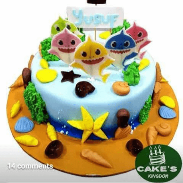 Baby Shark Theme Cake