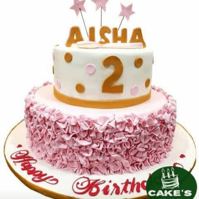 Two Tiers Cream Cake