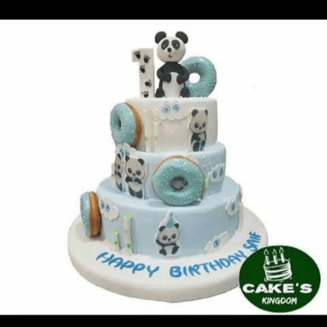 Three Tiers Panda Cake