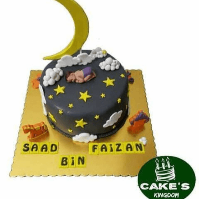 Baby Moon Sky Theme Cake
