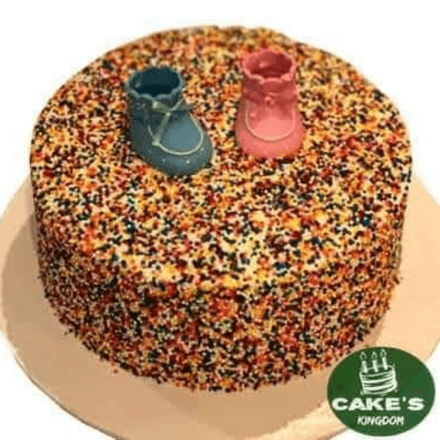 Baby Shoes Theme Cake
