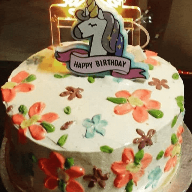 Unicorn Floral Cake